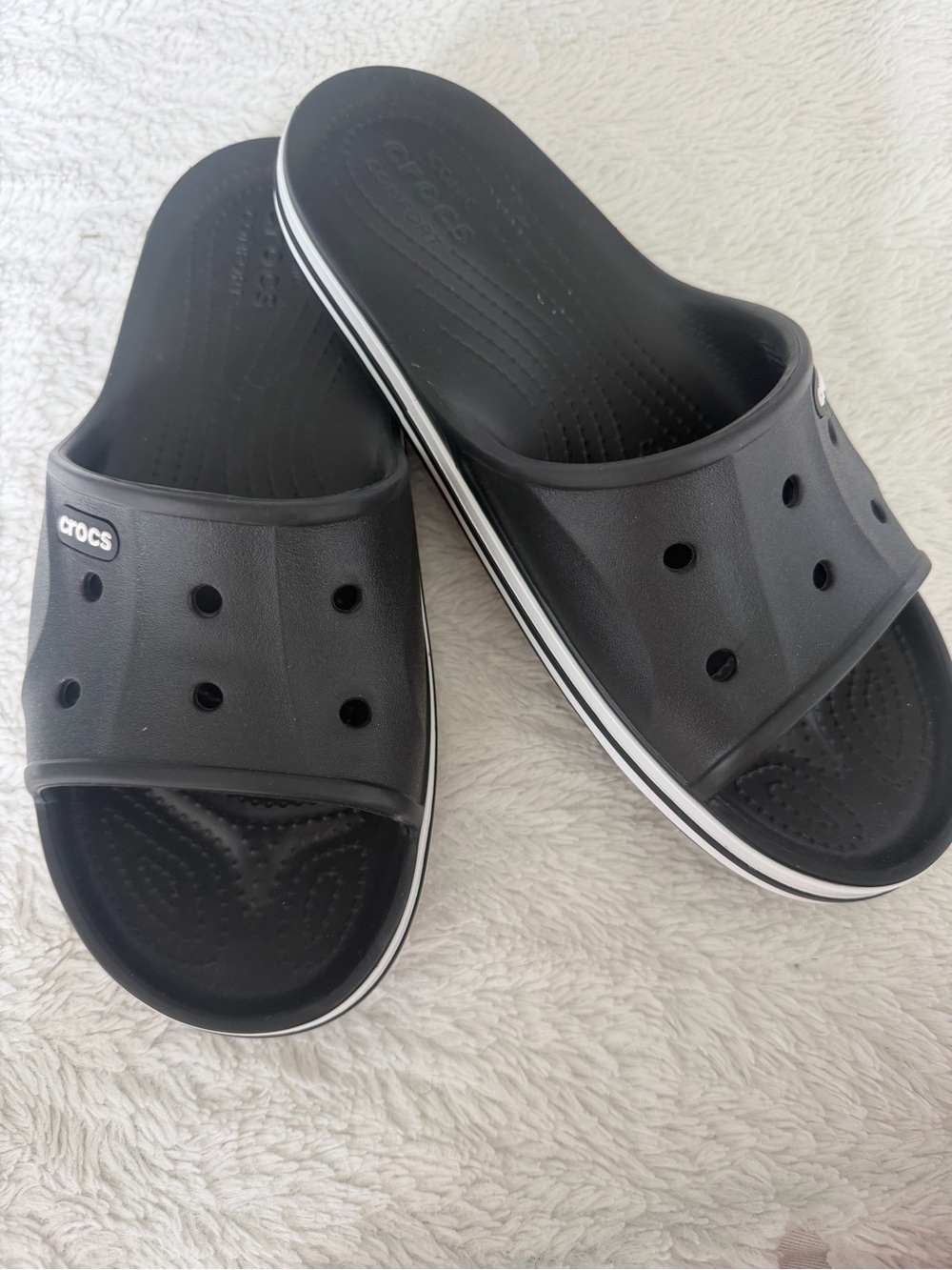 Crocs Bayaband Slides Adult Black Sandals Size 8 
8 M 10 W